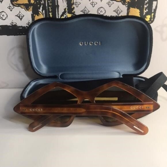 New Authentic Gucci Havana Stylish Brown Sunglasses GG0496S 002 - Picture 4 of 14